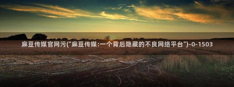 麻豆影视传媒免费官网：麻豆传媒官网污(\